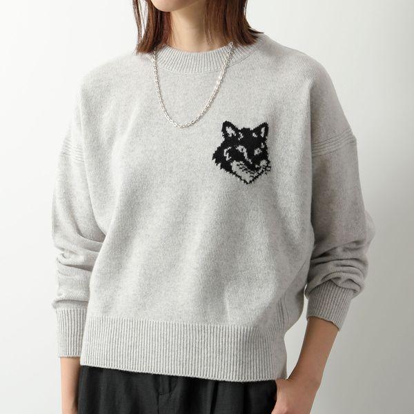 メゾンキツネ FOX INTARSIA COMFORT JUMPER MAISON KITSUNE（メゾン キツネ） ニット FOX HEAD INTARSIA COMFORT