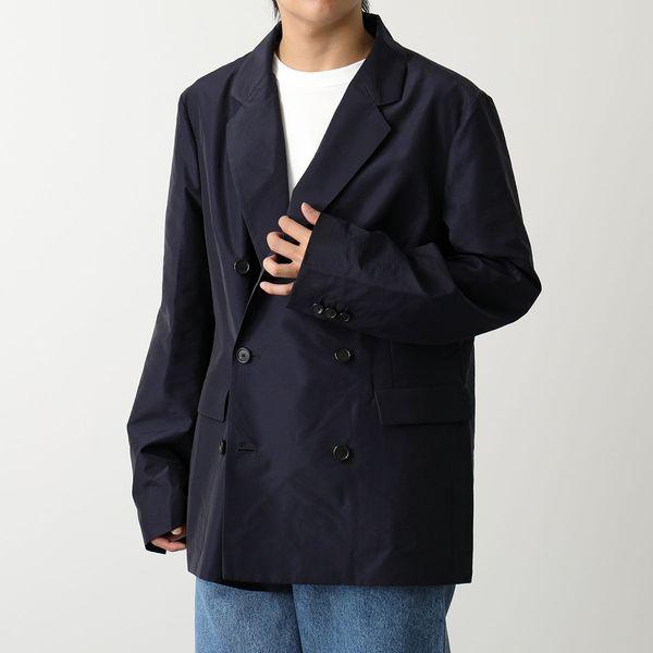 【ほぼ未使用】LOEWE フード付きダブルブレストジャケット ブラック LOEWE（ロエベ） ジャケット DOUBLE BREASTED ダブルブレスト