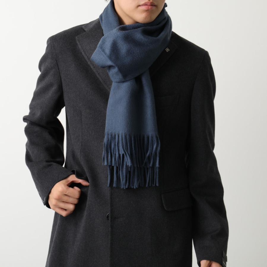 BEGG&COカシミヤストールマフラー ネイビー ストールコロンボ