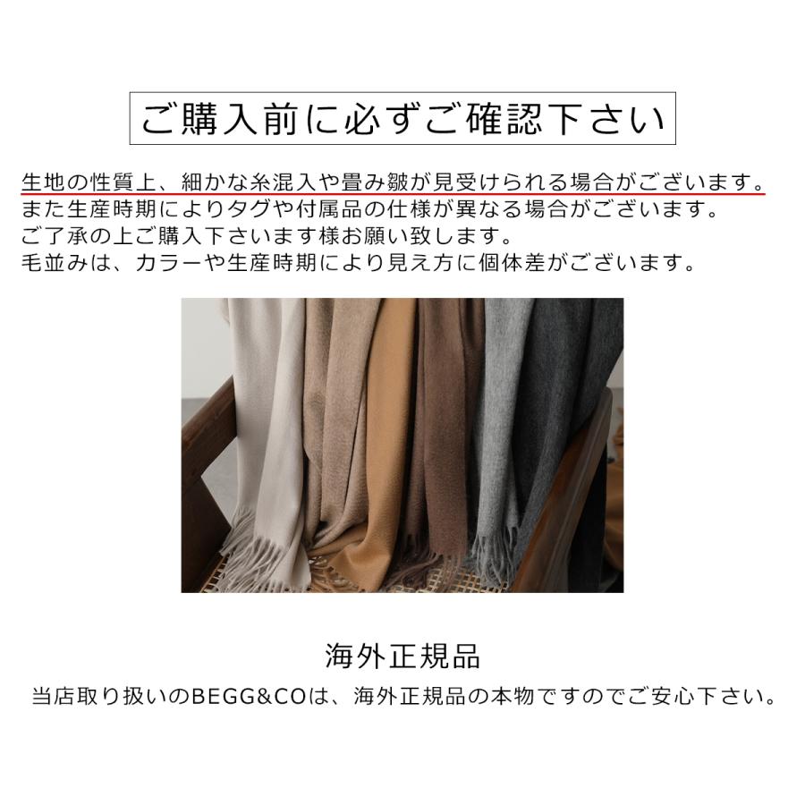 BEGG&CO ベグアンドコー マフラー Arran Plain Dark Light メンズ 73×183 カシミヤ 大判 ストール 無地 カラー7色の画像