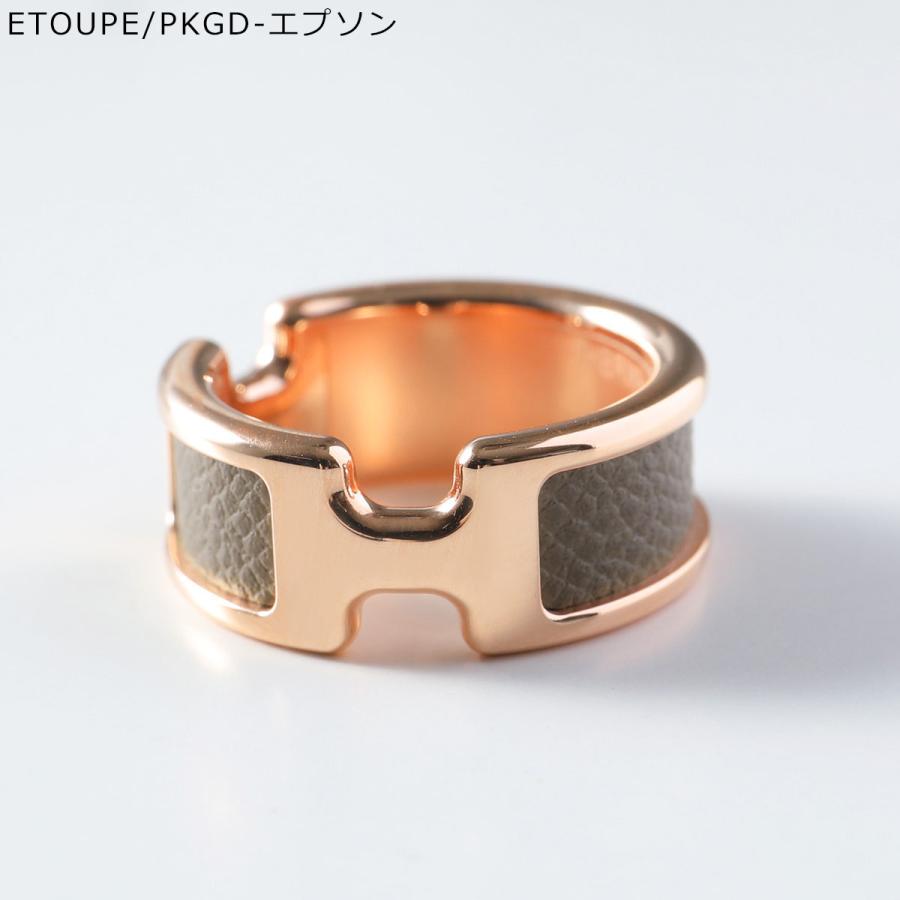HERMES エルメス リング オランプ Olympe PM 500058FK 500058FD 500058FC レディース エプソン マダム レザー メタル Hロゴカット 指輪 カラー6色の画像