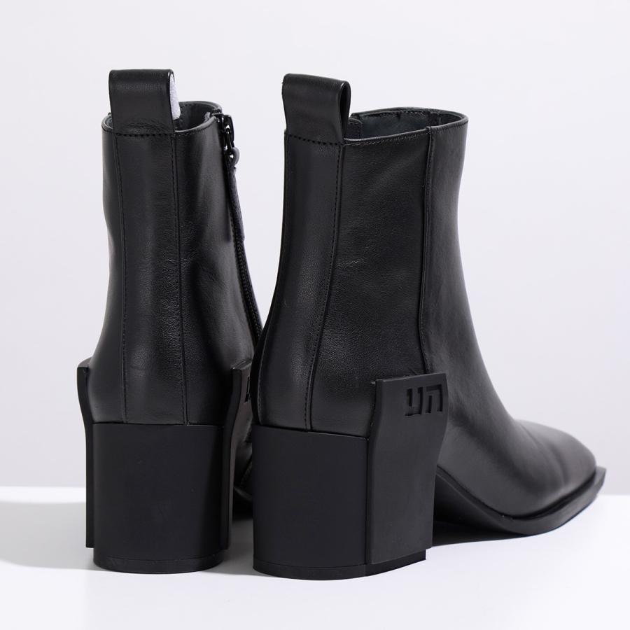 UNITED NUDE ユナイテッドヌード ショートブーツ Jimmy Mid II レディース レザー スクエアトゥ シューズ 靴 Black