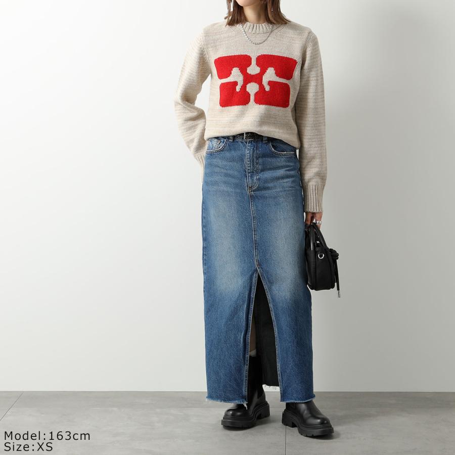 GANNI ガニー ニット Graphic O-neck Pullover Butterfly K1903 K1960 