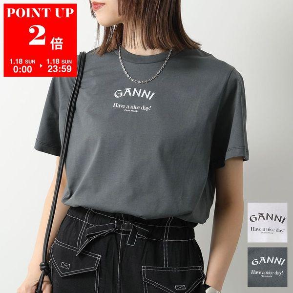 GANNI（ガニー） 半袖 Tシャツ Basic Thin Jersey Relaxed O-neck T