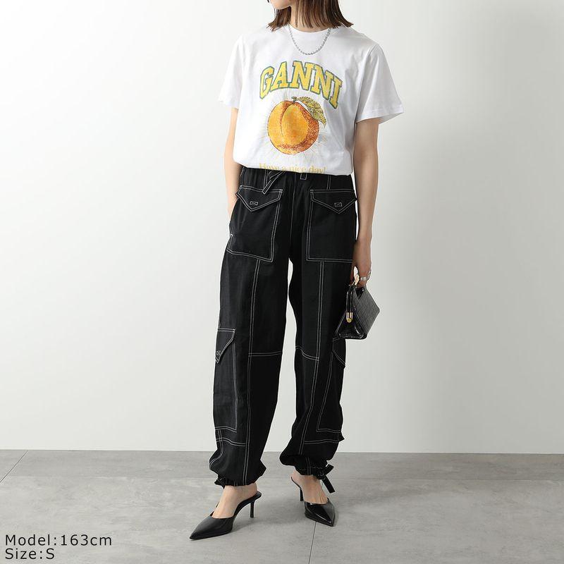 GANNI（ガニー） 半袖 Tシャツ Basic Jersey Peach Flower Relaxed T