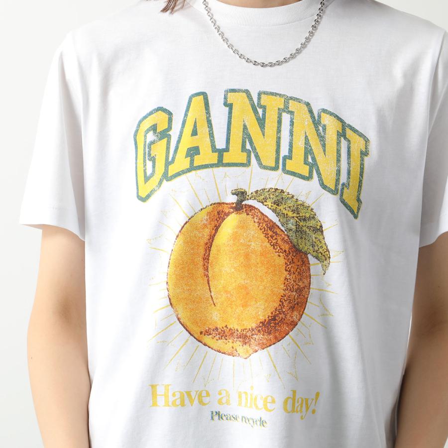 GANNI（ガニー） 半袖 Tシャツ Basic Jersey Peach Flower Relaxed T