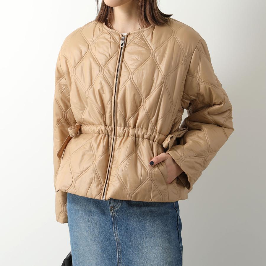 GANNI ガニー キルティングジャケット Shiny Quilt Jacket F8063 F8208 6632 レディース ショート丈 ブルゾン ノーカラー 軽量 カラー2色｜s-musee｜06