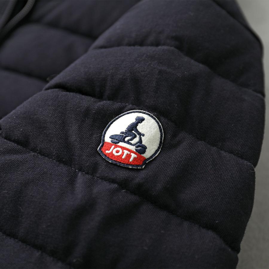 【美品】ジョット ダウンジャケット フード ワッペン ネイビー M相当 JOTT（ジョット） ダウンジャケット NICO JER ニコ MDOW19 メンズ