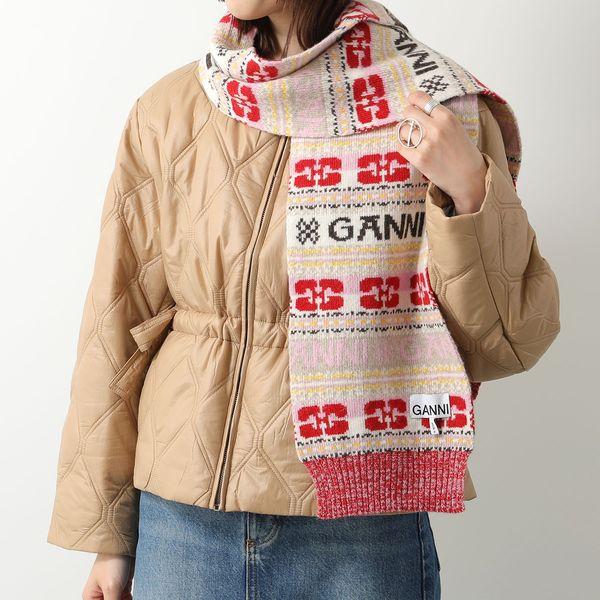 GANNI（ガニー） マフラー Graphic Wool Scarf A4988 5856 レディース