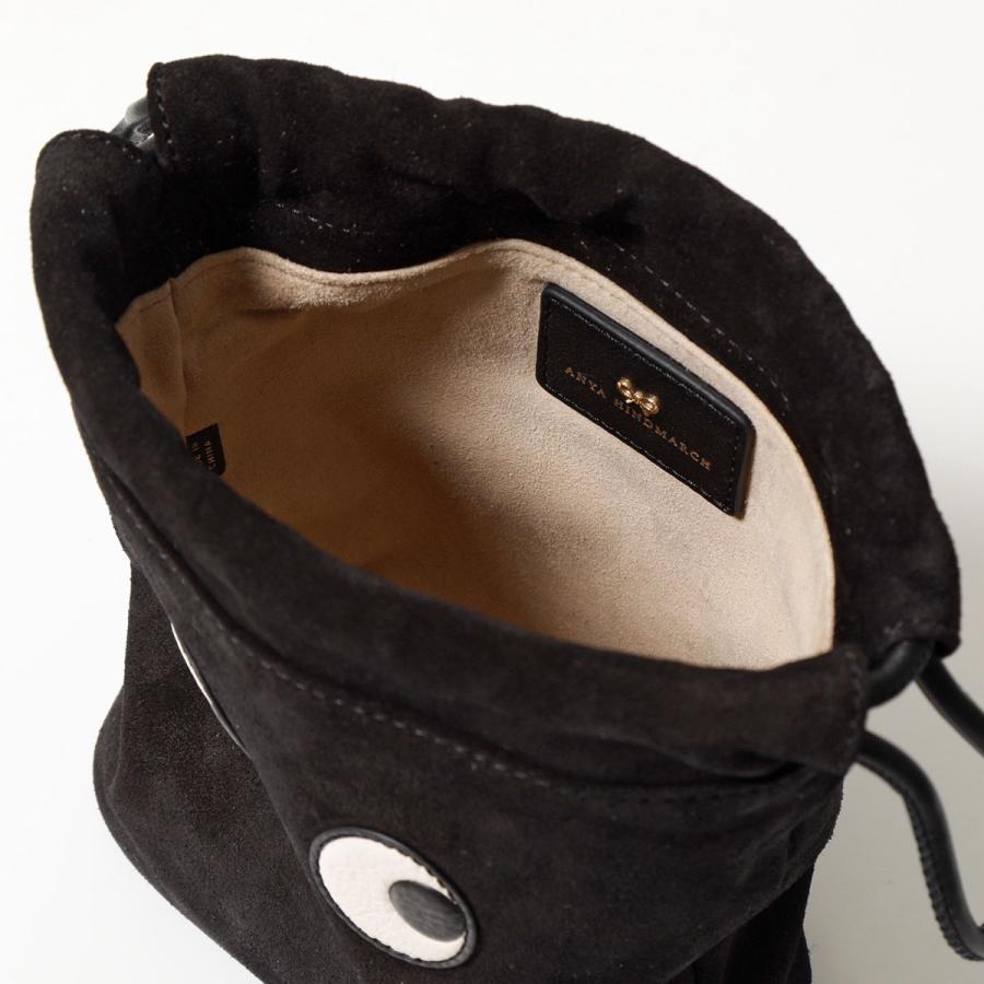 ANYA HINDMARCH アニヤハインドマーチ ハンドバッグ Drawstring Pouch Eyes アイズ 182454 レディース スウェード 巾着 ポーチ 鞄 Black｜s-musee｜06