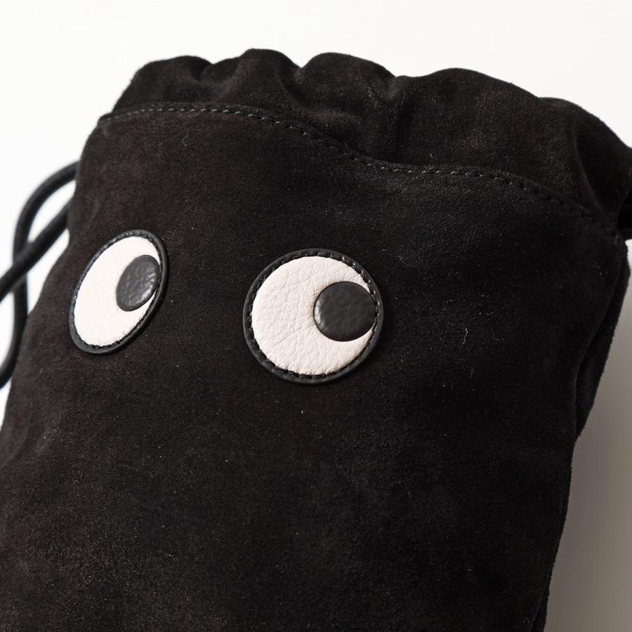 ANYA HINDMARCH アニヤハインドマーチ ハンドバッグ Drawstring Pouch Eyes アイズ 182454 レディース スウェード 巾着 ポーチ 鞄 Black｜s-musee｜07