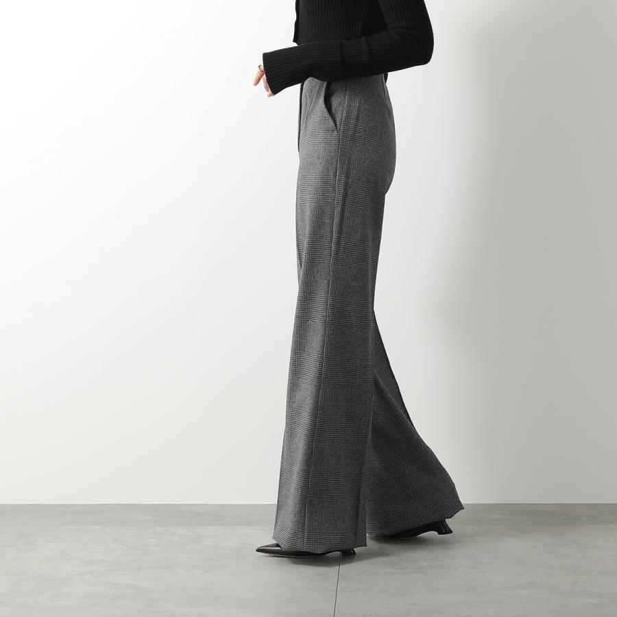 MARA MARA グレー ワイド パンツスーツ シルク混 ベルテット Max Mara（マックスマーラ） ワイドパンツ RADIOSO レディース