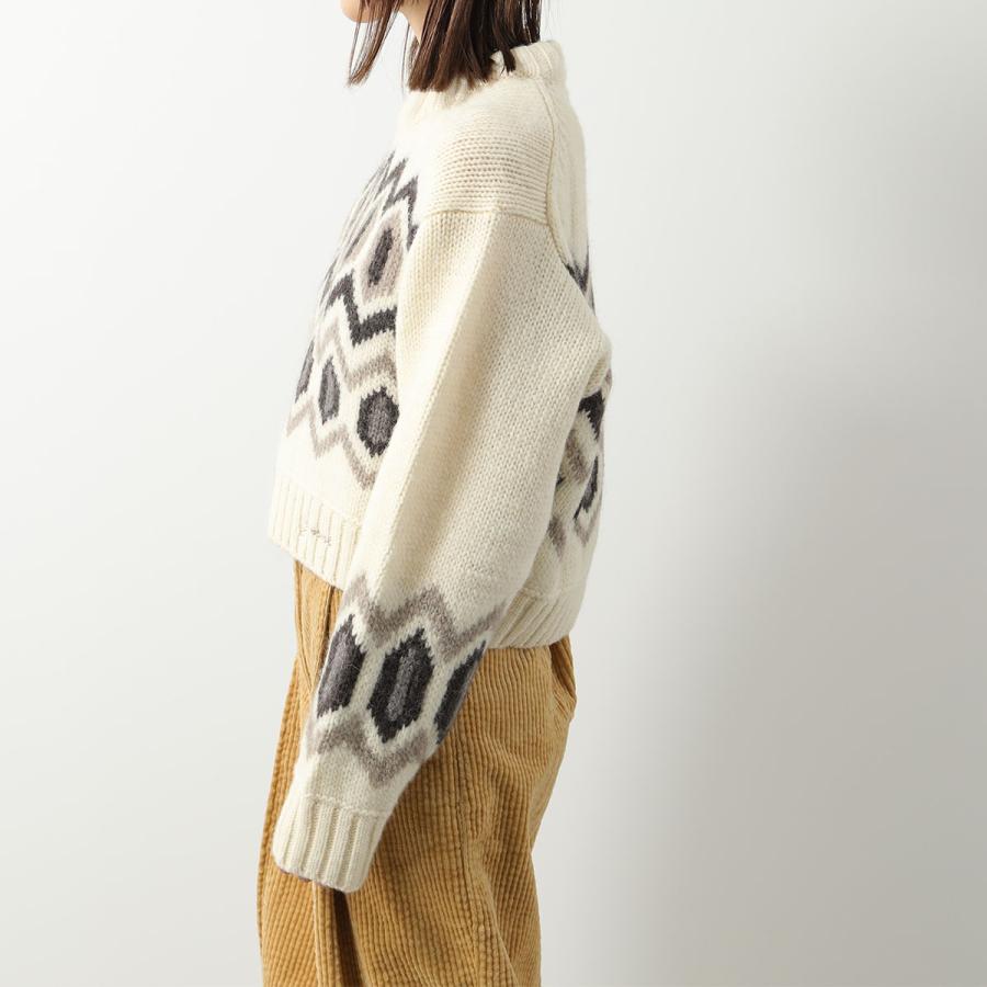 GANNI（ガニー） セーター Chunky Graphic Wool Cropped O-neck チャン