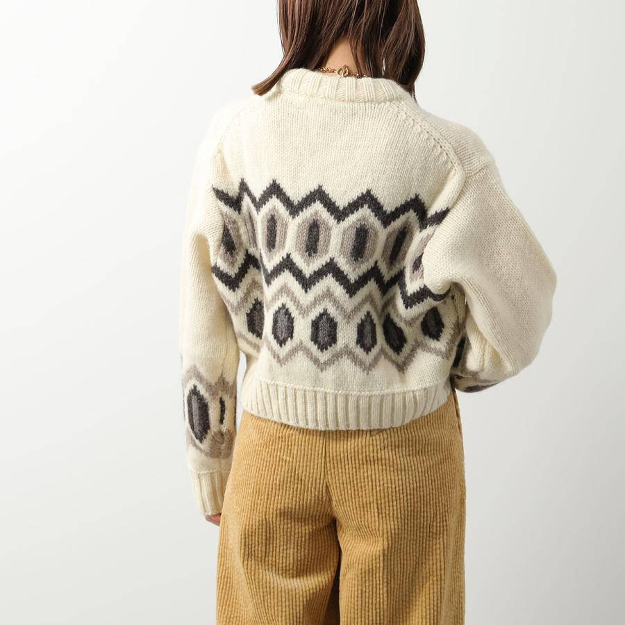 GANNI（ガニー） セーター Chunky Graphic Wool Cropped O-neck チャン