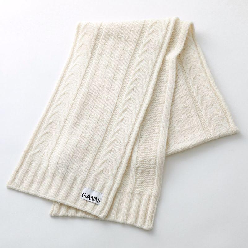 GANNI（ガニー） マフラー Cable Scarf ケーブルスカーフ A5113 A5364