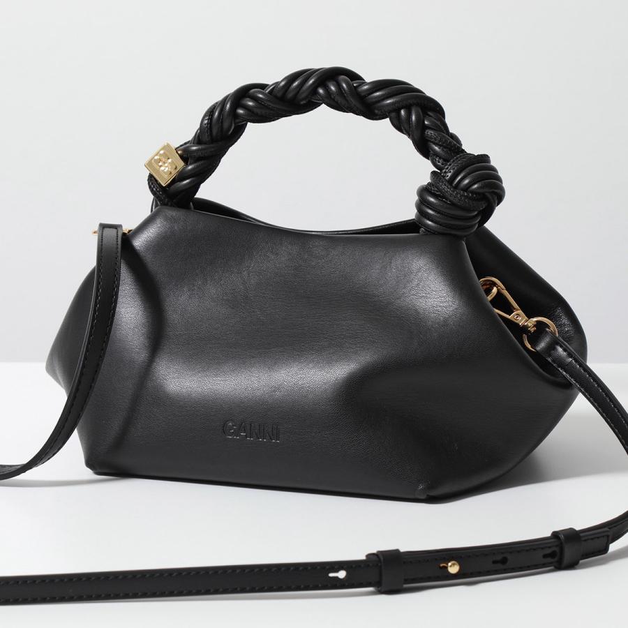 GANNI ガニー ハンドバッグ BOU BAG SMALL A5241 A5245 A6335 A5906 レディース ショルダーバッグ ブーバッグ リサイクルレザー バタフライロゴ カラー4色の画像