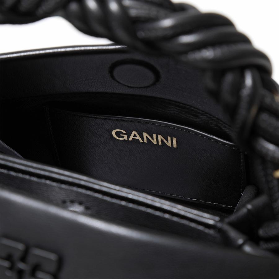 GANNI ガニー ハンドバッグ BOU BAG SMALL A5241 A5245 A6335 A5906 レディース ショルダーバッグ ブーバッグ リサイクルレザー バタフライロゴ カラー4色の画像