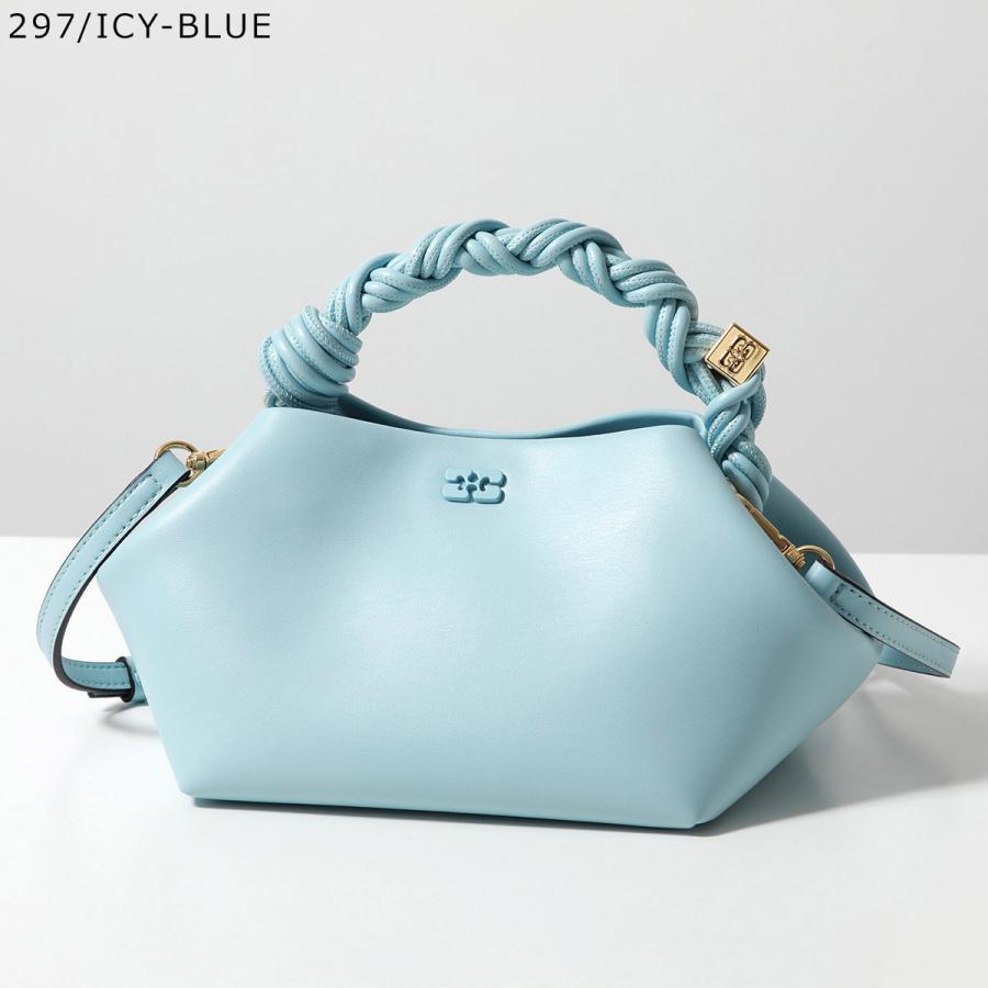 GANNI ガニー ハンドバッグ BOU BAG SMALL A5241 A5245 A6335 A5906 レディース ショルダーバッグ ブーバッグ リサイクルレザー バタフライロゴ カラー4色の画像