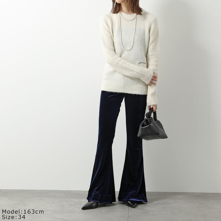 GANNI ガニー フレアパンツ Velvet Jersey Flared PANTS T3623 3628 