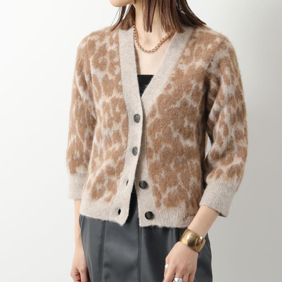 GANNI ガニー カーディガン Leopard Jacquard Cardigan K1976 2596 