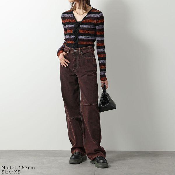 GANNI ガニー カーディガン Sprayed Merino Rib Cropped Cardigan 