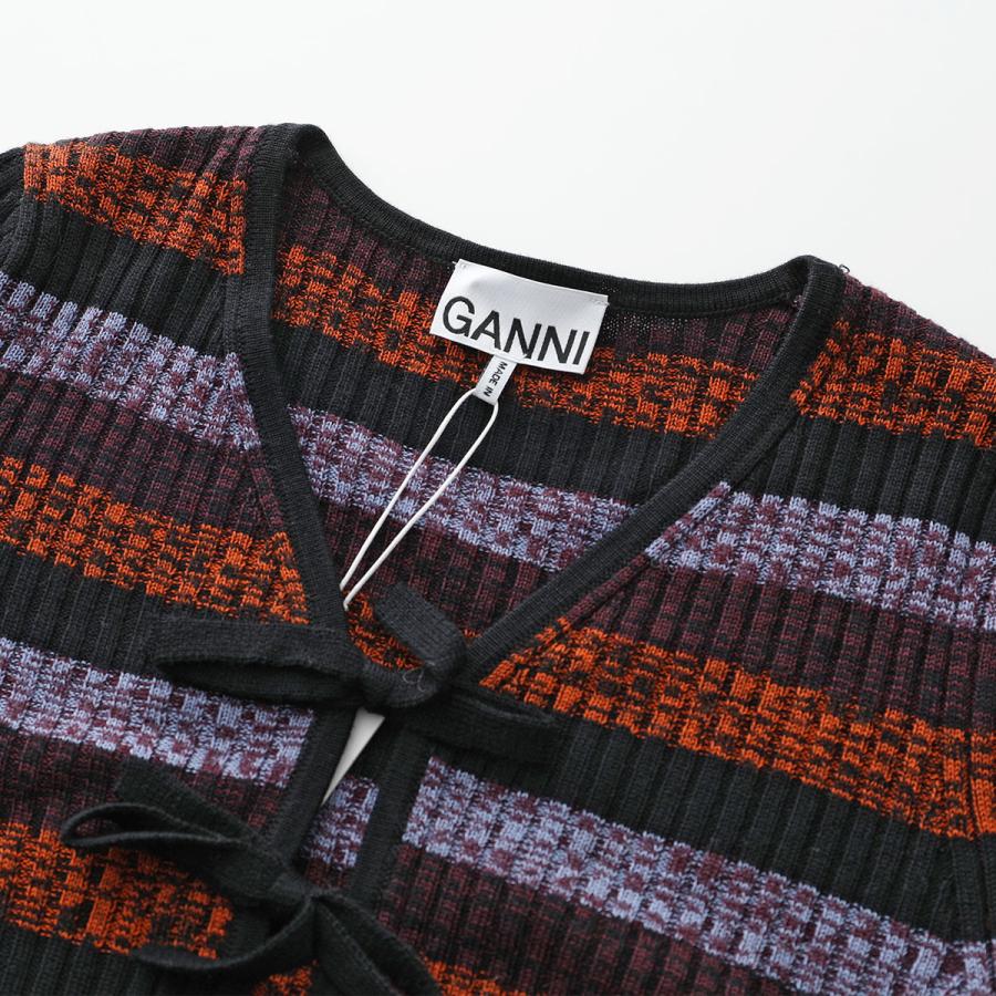 GANNI ガニー カーディガン Sprayed Merino Rib Cropped Cardigan 