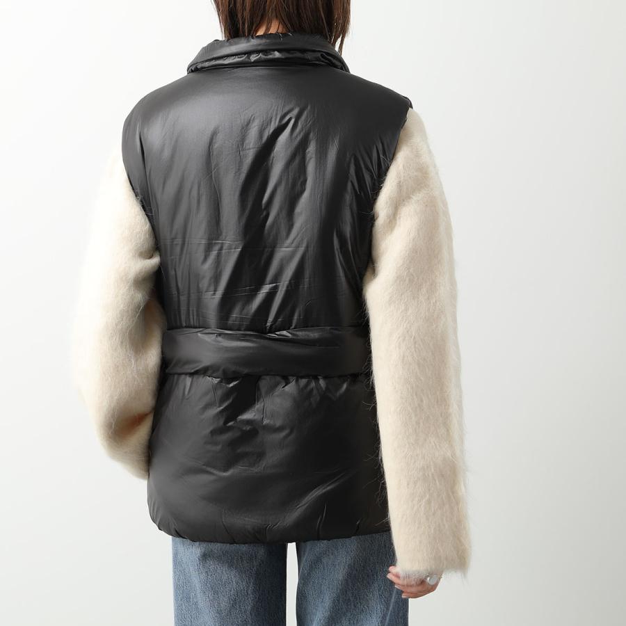 GANNI ガニー 中綿ベスト Shiny Quilt Vest F8386 6632 レディース ジレ ハイネック 099/Black｜s-musee｜08