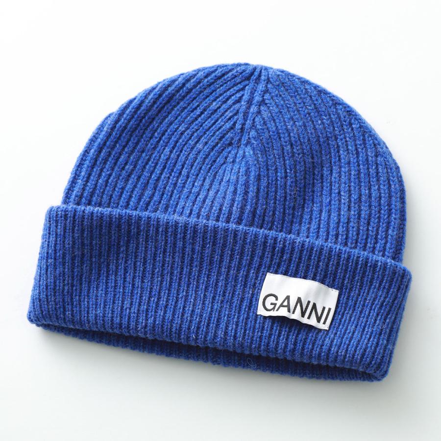 GANNI（ガニー） ニット帽 Light Structured Rib Knit Beanie A5118