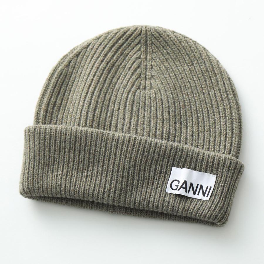 GANNI（ガニー） ニット帽 Light Structured Rib Knit Beanie A5118