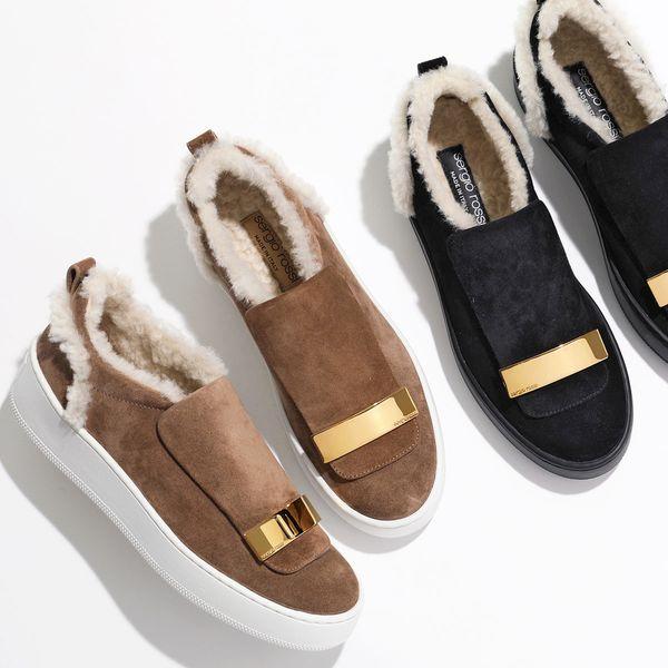 【K⭐︎即購入ok】Sergio Rossi SR1 スリッポンスニーカー Sergio Rossi(セルジオ ロッシ)｜sr1 スニーカー/ブラック/ゴールド