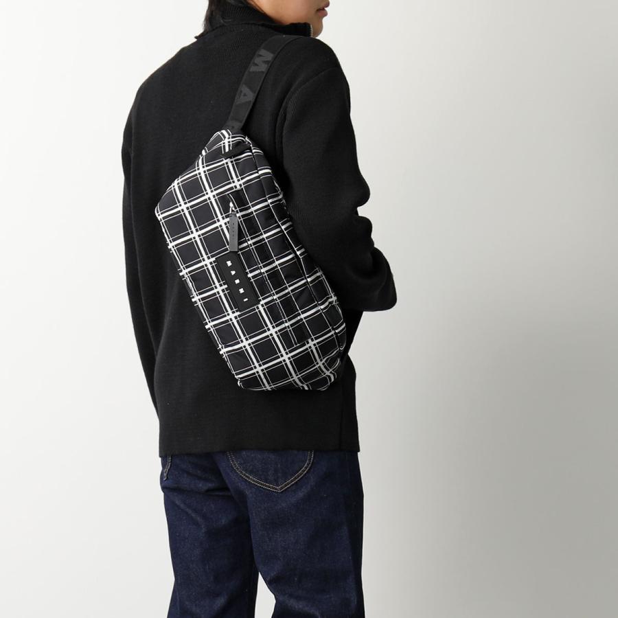 MARNI マルニ ボディバッグ MUMQ0020U0 P6262 メンズ チェック柄 MARNI マルニ ボディバッグ MUMQ0020U0 P6262 メンズ チェック柄