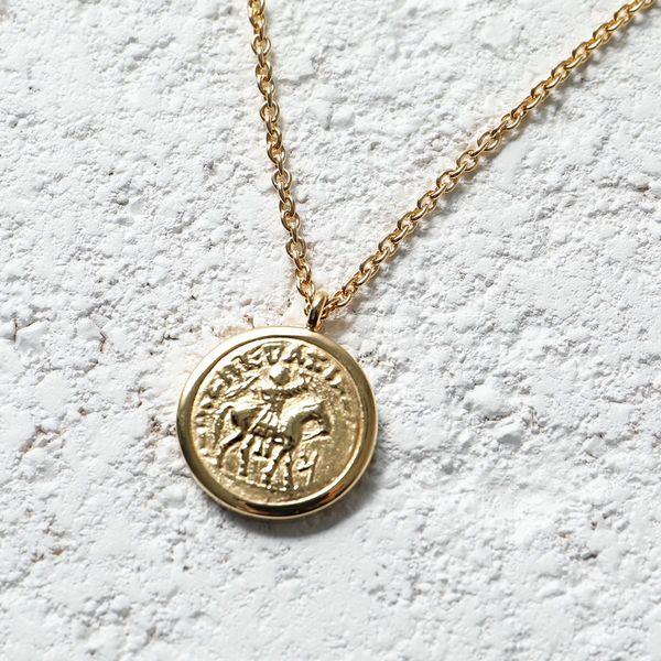 TOM WOOD（トムウッド） ネックレス Coin Pendant Gold 20.5inch