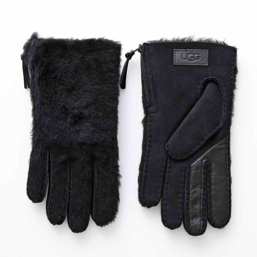 UGG 手袋 ファー シープスキン エンブロイダー グローブ　Mサイズ UGG（アグ） グローブ W PLUSH ZIP SHORTY プラッシュ フル ショー
