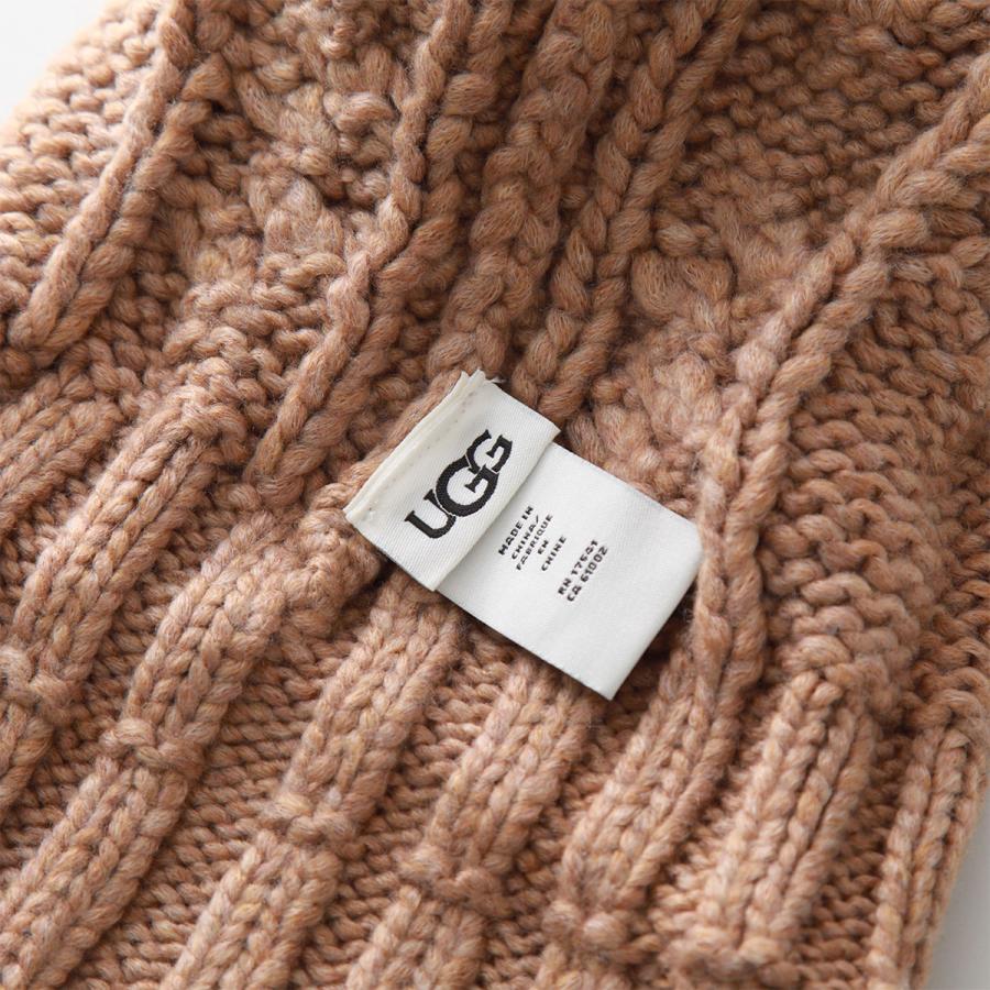 UGG アグ ニット帽 W CABLE BEANIE POM ケーブル ビーニー ポム UGG アグ ニット帽 W CABLE BEANIE POM ケーブル ビーニー ポム