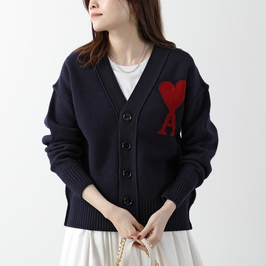 ami paris アミパリス カーディガン BFUKC006.018 レディース V ami paris アミパリス カーディガン BFUKC006.018 レディース V