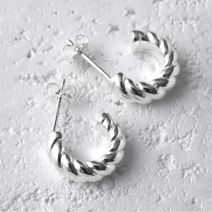 silver925 hoop earrings フープピアス Nina＆Jules（ニナ・エ・ジュール） ピアス SMALL TWISTED HOOPS E23