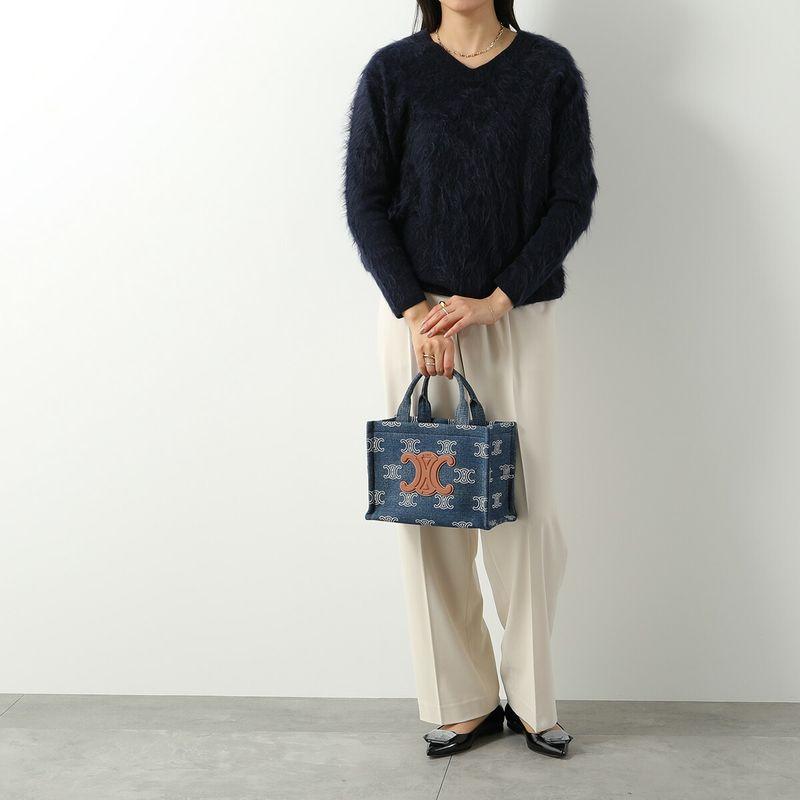 セリーヌデニム タイトスカート バックロゴ CELINE（セリーヌ） トートバッグ Small Cabas Tice スモール カバ