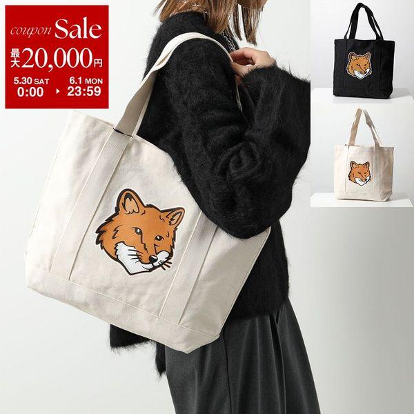 MAISON KITSUNE（メゾン キツネ） トートバッグ FOX HEAD ナチュラル