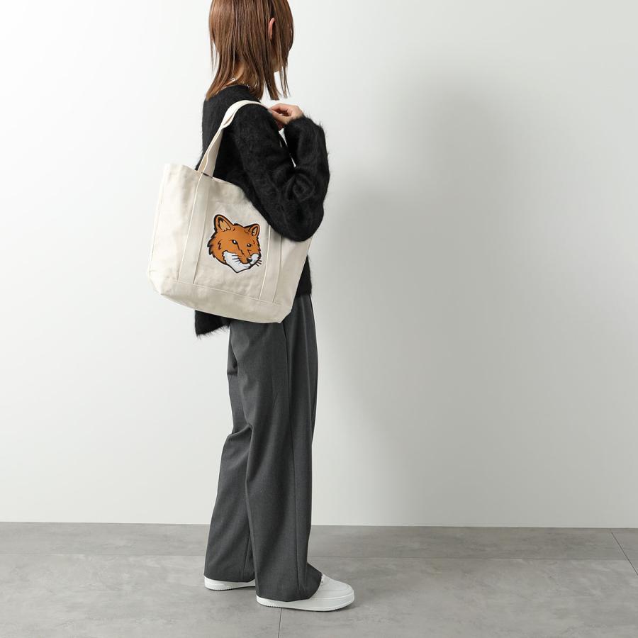 MAISON KITSUNE メゾンキツネ トートバッグ LW05101WW0050 レディース フォックス ロゴ コットンキャンバス 鞄 カラー2色｜s-musee｜09