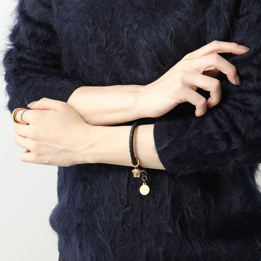 VERSACE 編み込みレザーブレスレット
