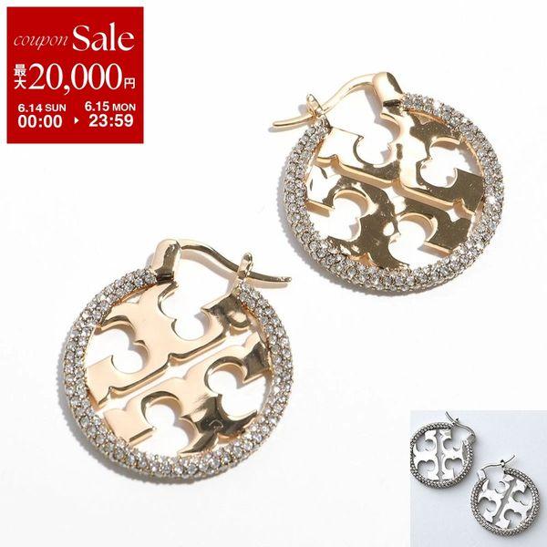 ピアス ミラー パヴェ フープ シルバー レディース TORY BURCH TORY BURCH（トリーバーチ） ピアス MILLER PAVE HOOP ミラー パヴェ