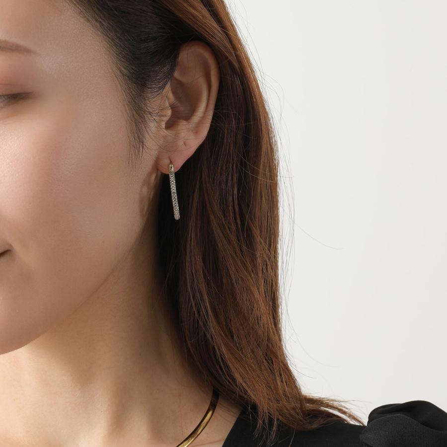 ToryBurchトリーバーチ　ミラーワイヤーエナメル　フープピアス　43561 TORY BURCH（トリーバーチ） ピアス MILLER PAVE HOOP ミラー パヴェ