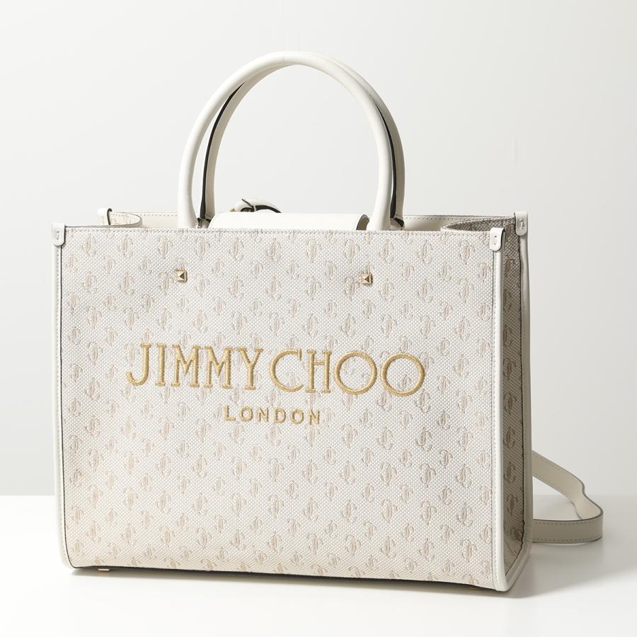 Jimmy Choo ジミーチュウ トートバッグ AVENUE M TOTE/RUH アヴェニュー レディース ジャガード JCロゴ キャンバス×レザー 鞄 LATTE/GOLD/LIGHT-GOLD｜s-musee｜06