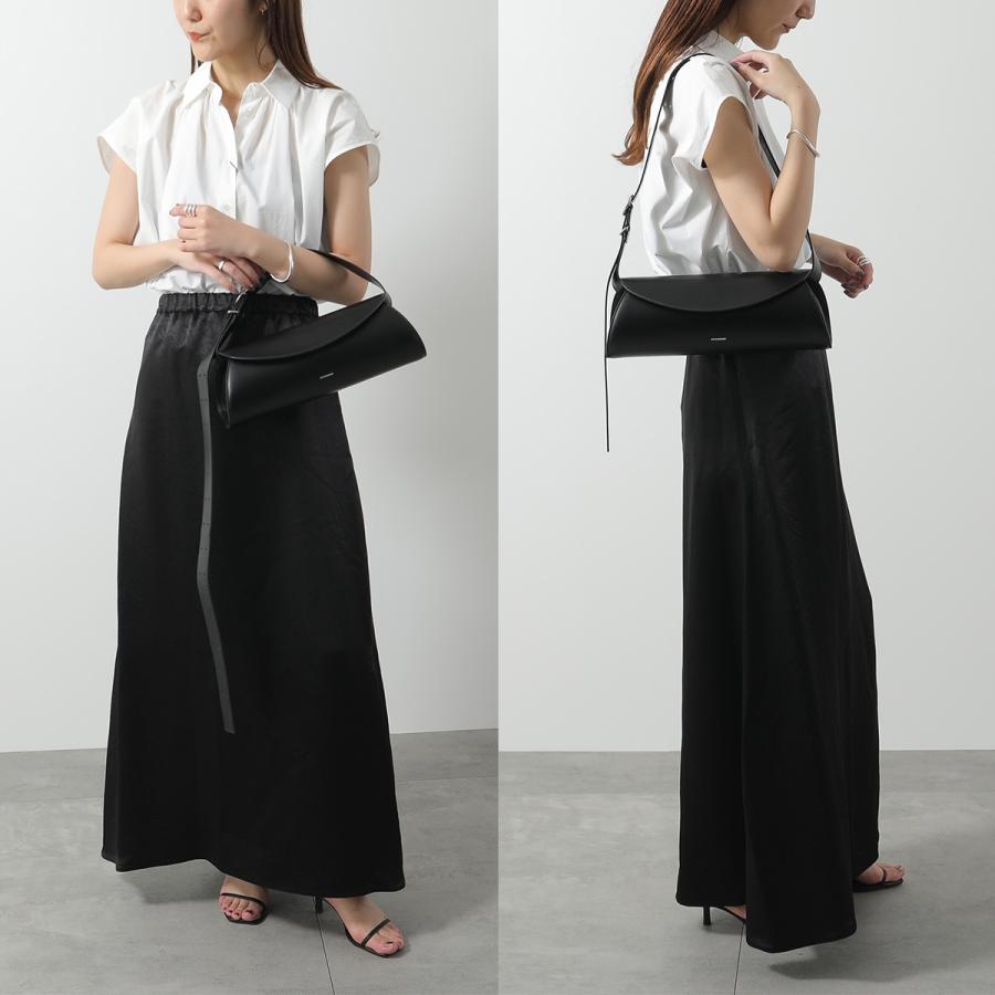 JIL SANDER ジルサンダー ショルダーバッグ CANNOLO GRANDE カンノーロ J08WD0051 P5609 P4840 P5355 メンズ ラージ レザー クロスボディ 鞄 001/BLACKの画像