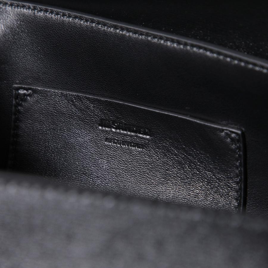 JIL SANDER ジルサンダー ショルダーバッグ CANNOLO GRANDE カンノーロ J08WD0051 P5609 P4840 P5355 メンズ ラージ レザー クロスボディ 鞄 001/BLACKの画像