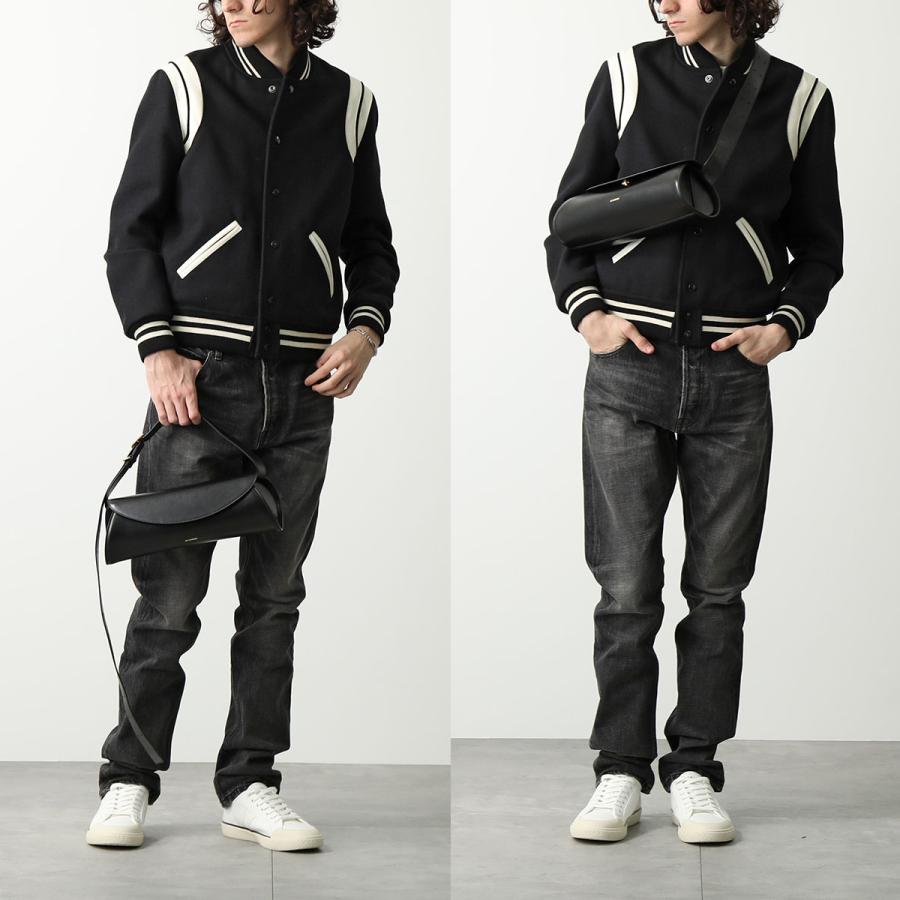 JIL SANDER ジルサンダー ショルダーバッグ CANNOLO GRANDE カンノーロ J08WD0051 P5609 P4840 P5355 メンズ ラージ レザー クロスボディ 鞄 001/BLACKの画像