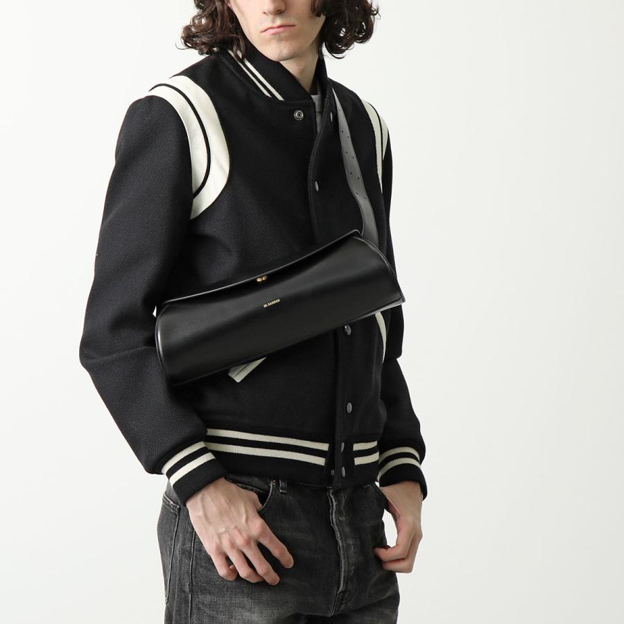 JIL SANDER ジルサンダー ショルダーバッグ CANNOLO GRANDE カンノーロ J08WD0051 P5609 P4840 P5355 メンズ ラージ レザー クロスボディ 鞄 001/BLACKの画像