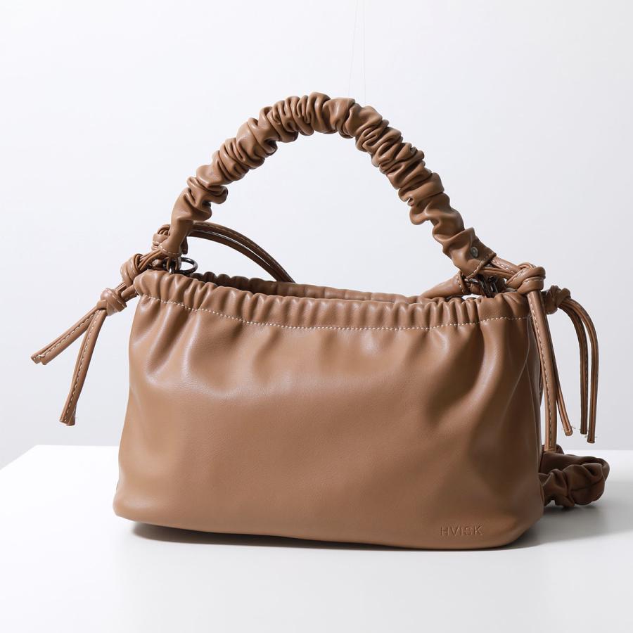 HVISK ハンドバッグ ARCADIA アルカディア ギャザー エコレザー HVISK ヴィスク ハンドバッグ ARCADIA SOFT STRUCTURE