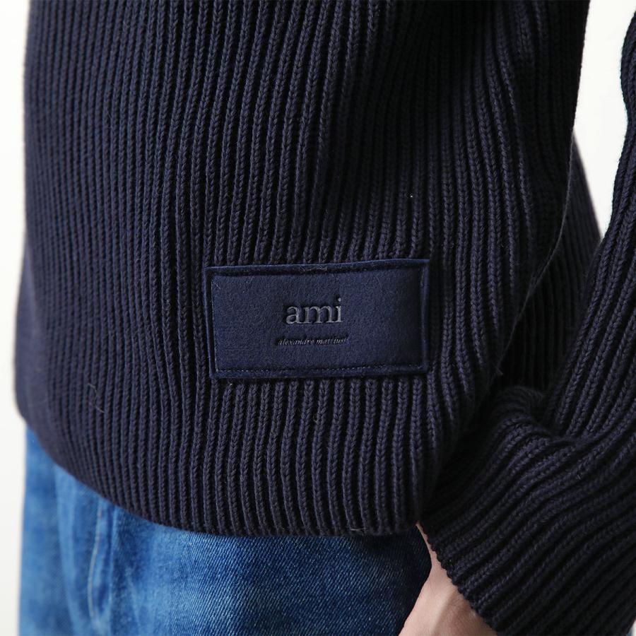 ami paris アミパリス セーター TURTLENECK WITH LABEL タートルネック ウィズ ラベル HKS424.KN0031 ニット リブ ウールコットン カラー3色｜s-musee｜12