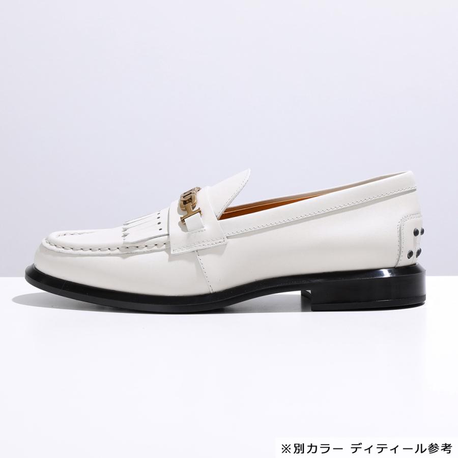 TODS トッズ ローファー XXW66K0HB20 レディース レザー ダブルT チェーン フリンジ シューズ 革靴 ブラウン｜s-musee｜06